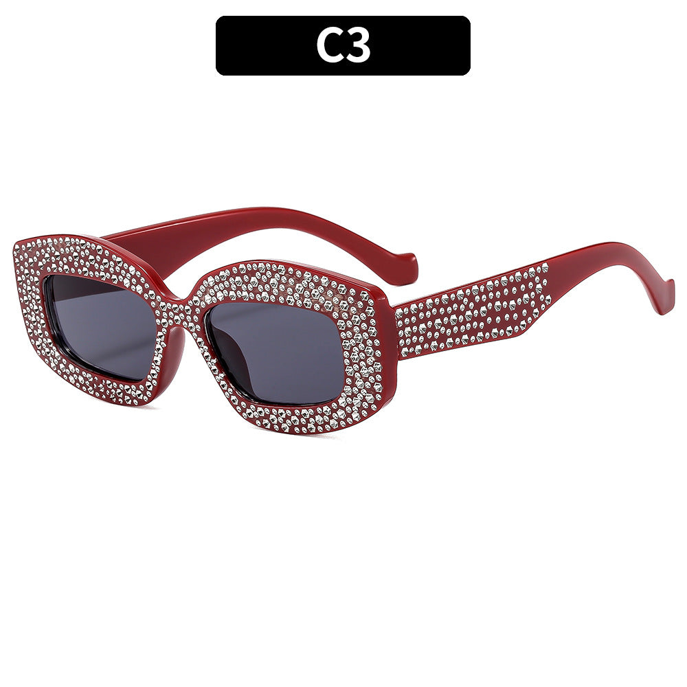 Decorative Rhinestone-Accented Sunglasses