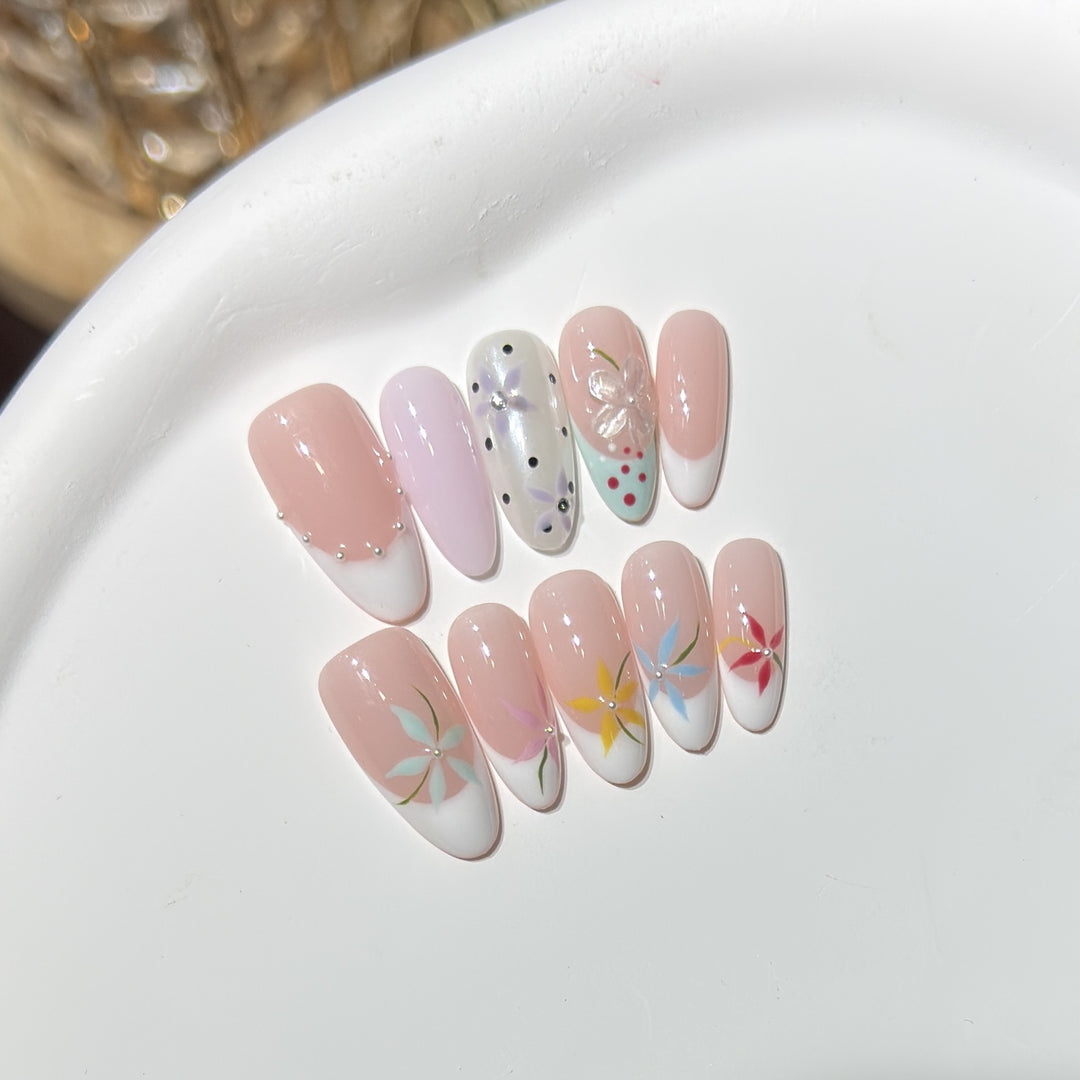 Floral Art Press-On Nail Set Kalsten