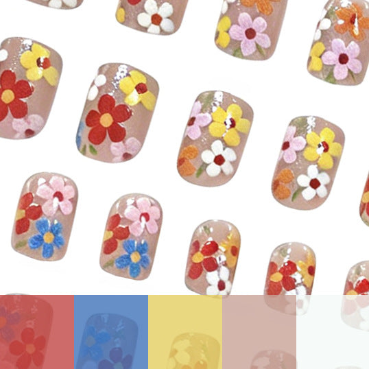 Floral-Inspired Acrylic Nail Art Kalsten