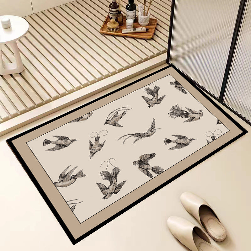 Floral Patterned Bath Mat