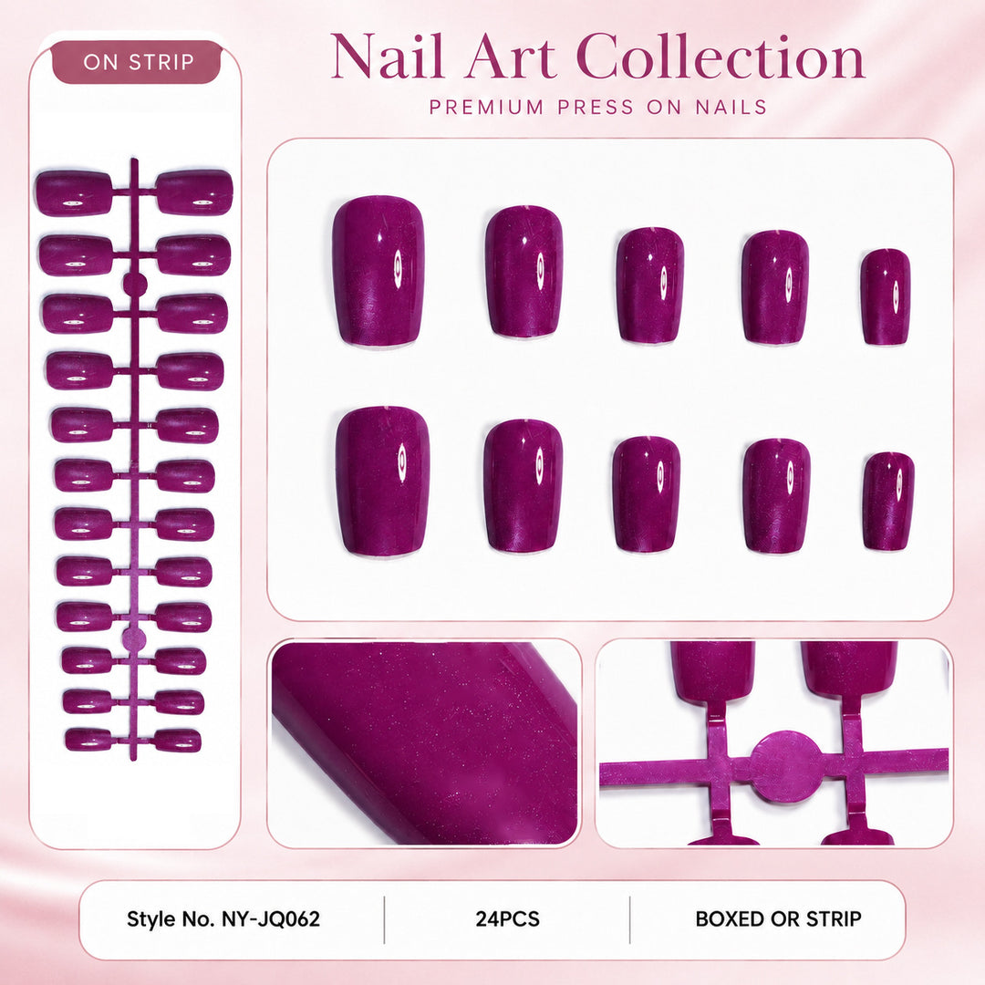 Premium Press-On Nails with Metallic Shine Kalsten