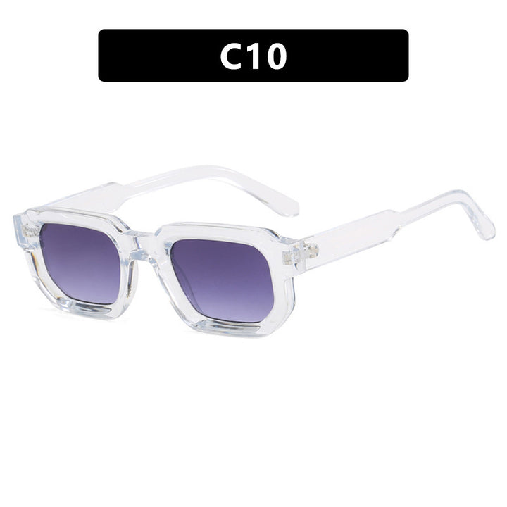 Women's fashionable rectangular sunglasses in a trendy design with clear accents Kalsten