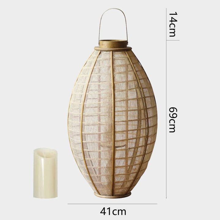 Handcrafted lantern made of natural materials Kalsten
