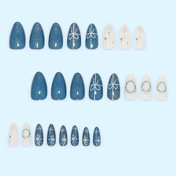 Luxury artificial nails in winter design Kalsten