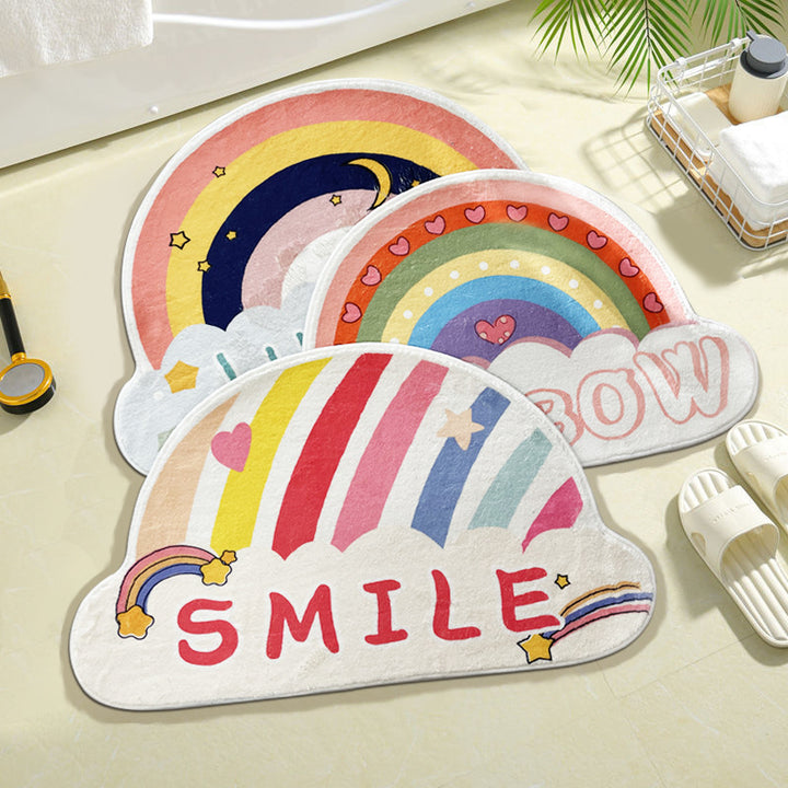Rainbow-Themed Soft Bathroom Mat