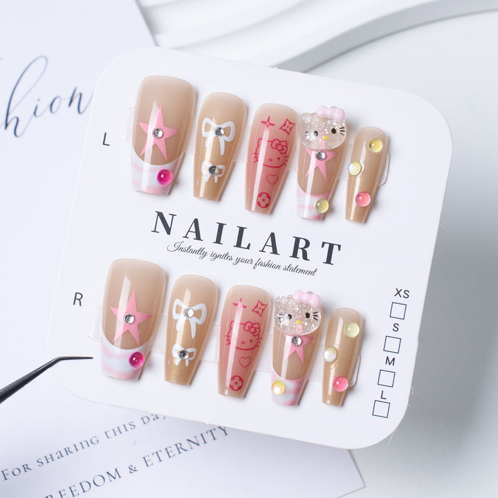 Glossy Ombre Press-On Nails Set Kalsten