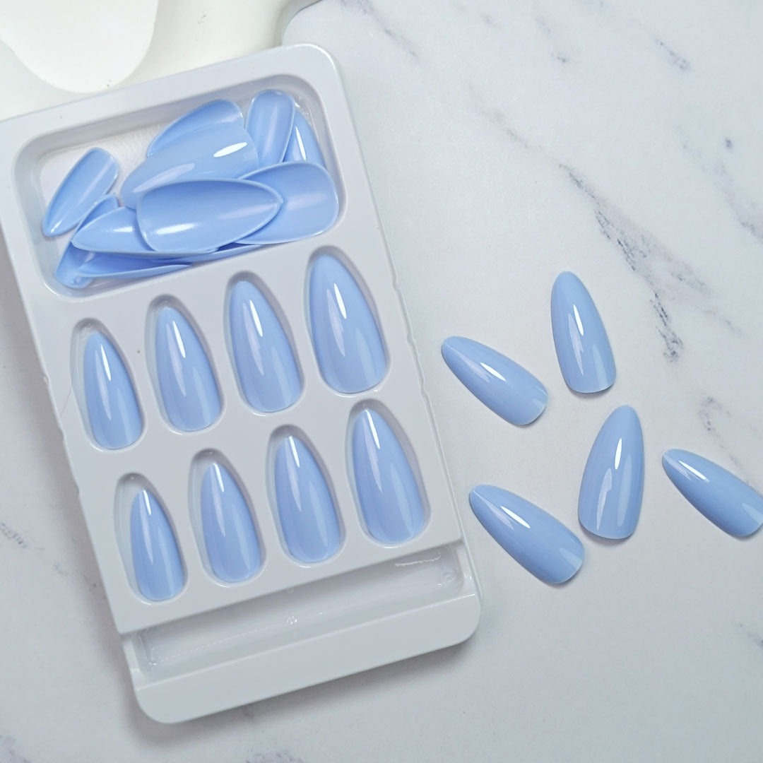 Premium Glossy Almond-Shaped Press-On Nail Set Kalsten