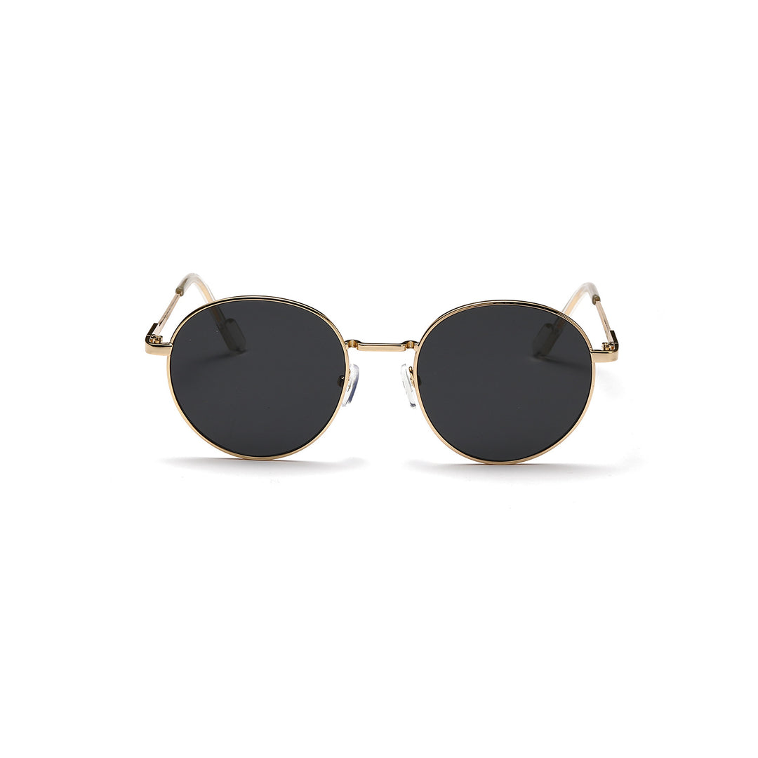 Women round sunglasses with luxurious metal frame and UV protection Kalsten