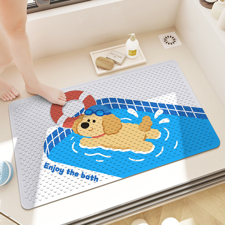 Playful Dog-Themed Bath Mat Kalsten