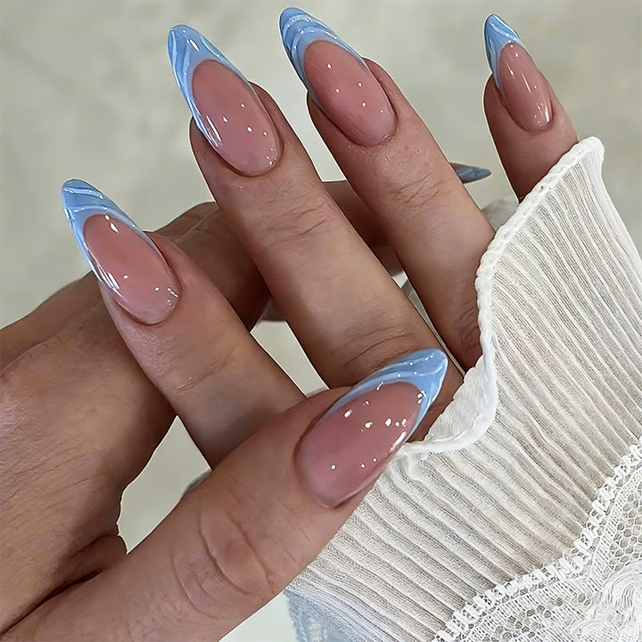 Acrylic nail set with elegant ombre gradients and modern tips Kalsten