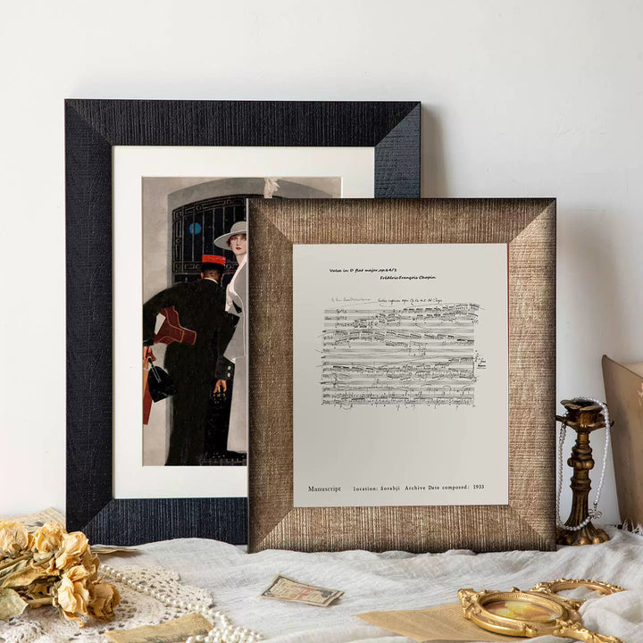 Artistic Framed Coffee Artwork Display for Home