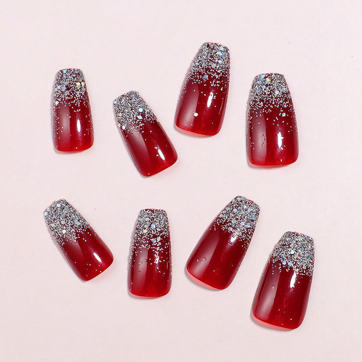 Elegant Glittery Press-On Nail Set Kalsten