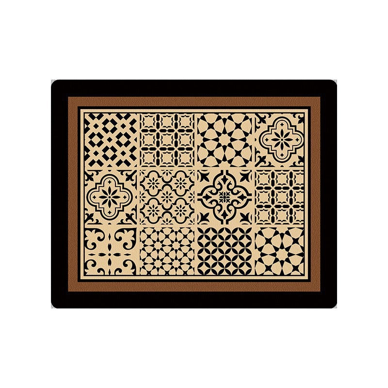 Decorative Floral Print Kitchen Mat for Home