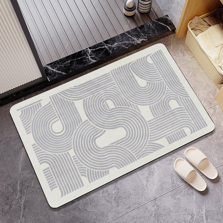 Stylish Geometric Pattern Bathroom Mat Kalsten