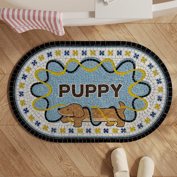 Decorative Dog-Themed Bath Mat Kalsten