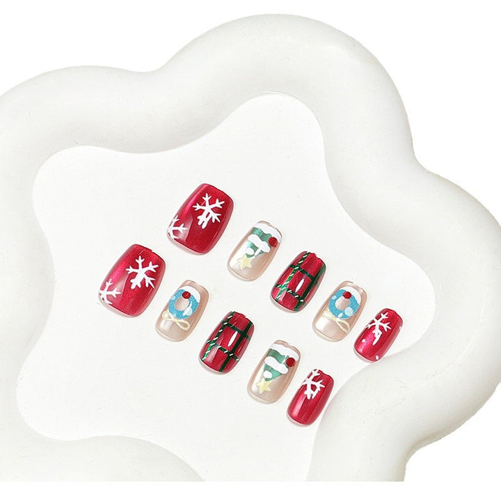 Holiday-Themed Press-On Nail Art Set Kalsten