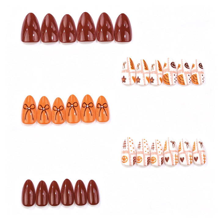 Creative Hand-Painted Press-On Nail Art Set