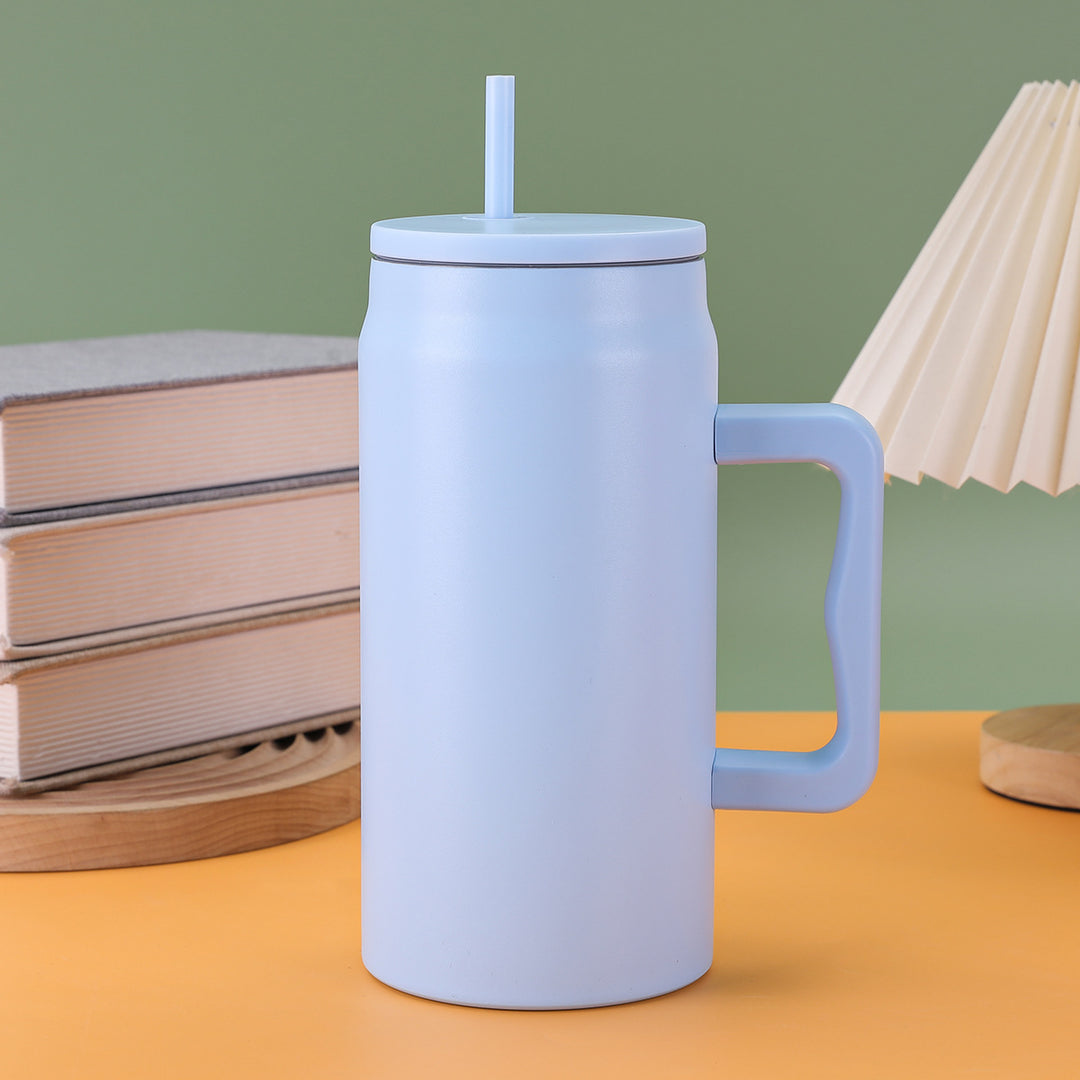 Ladies thermal mug with lid and straw Kalsten