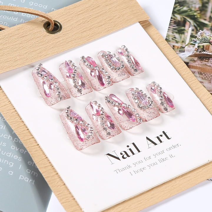 Glamorous Rhinestone-Decorated Press-On Nail Tips Kalsten