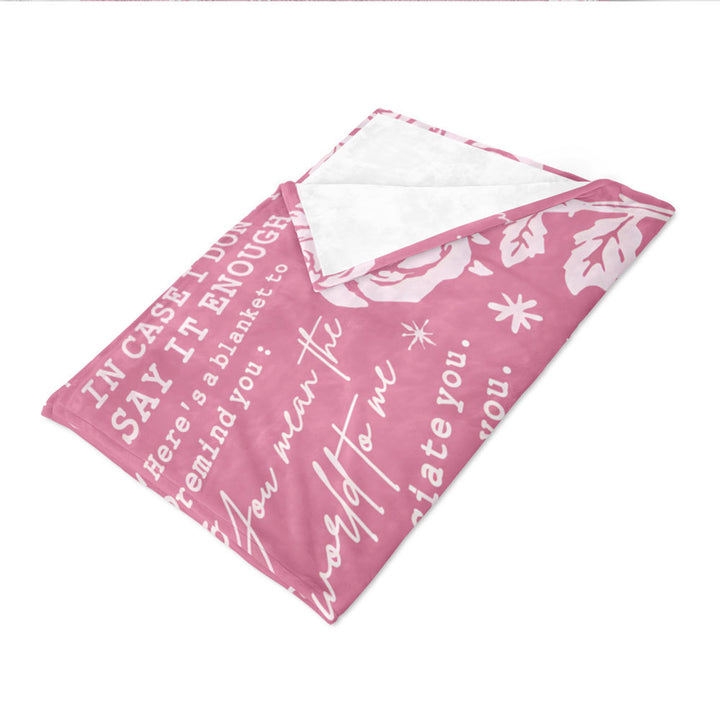 Inspirational Message Fleece Blanket