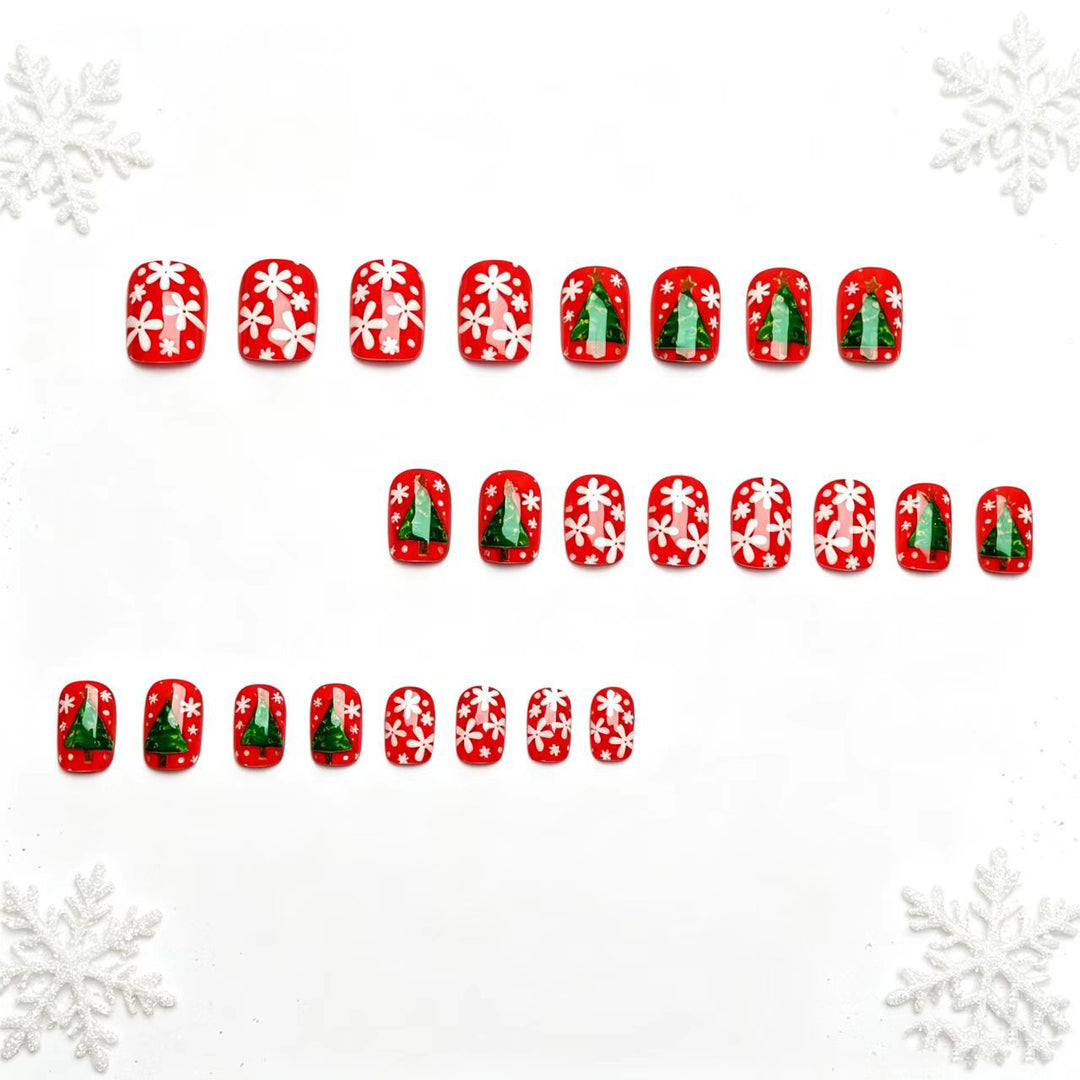 Festive 3D Christmas Tree Nail Art Kalsten