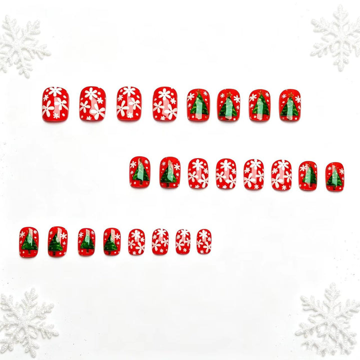 Festive 3D Christmas Tree Nail Art Kalsten