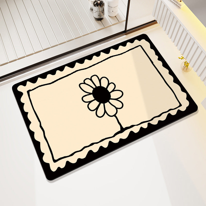 Playful Cartoon Dog-Themed Bath Mat Kalsten