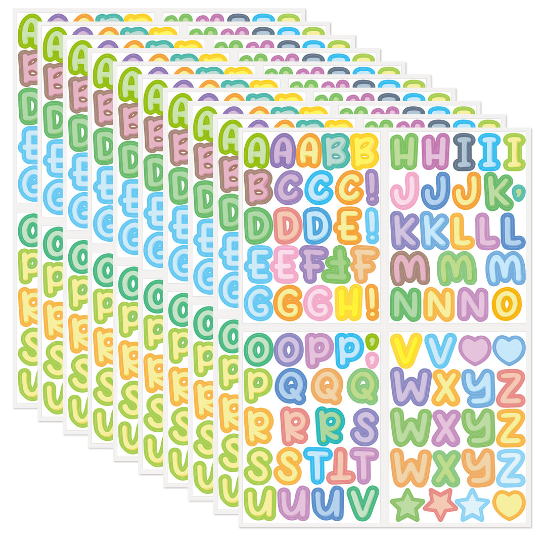Colorful Alphabet Sticker Set Kalsten