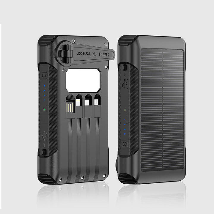 Solar-powered power bank with multiple charging ports and LED display Kalsten