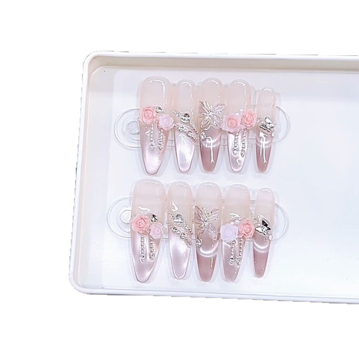 Decorative Floral Press-On Nail Set Kalsten 1787296116