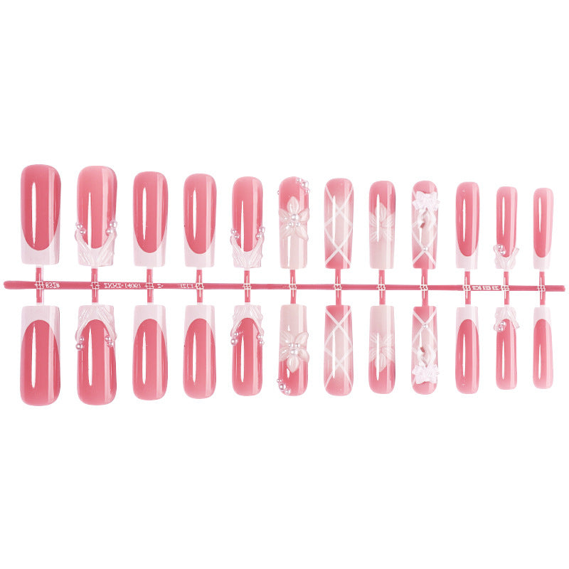 Elegant Press-On Nail Collection with Floral Accents Kalsten