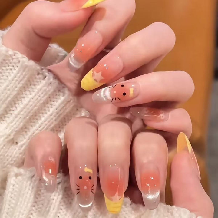 Cute Bear-Themed Press-On Nail Set Kalsten