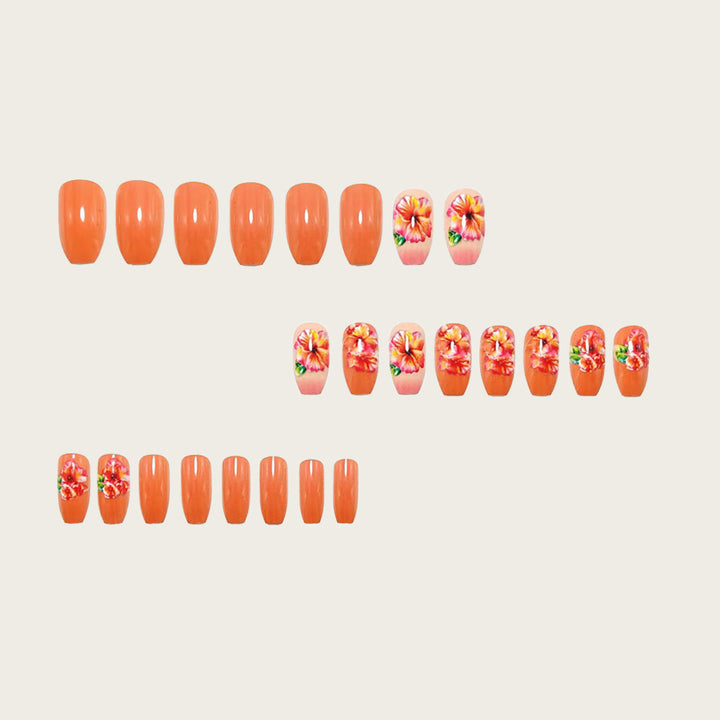 Artificial nails with floral drop design Kalsten