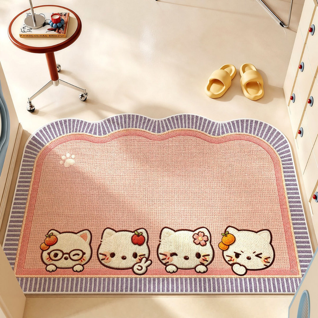 Playful Animal-Themed Bath Mat