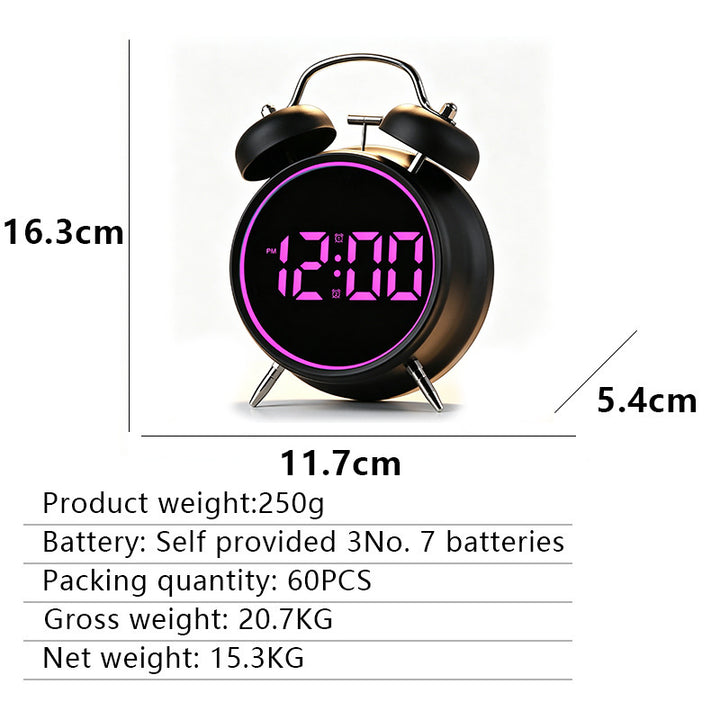 Digital alarm clock with large LED display and dual alarm function Kalsten