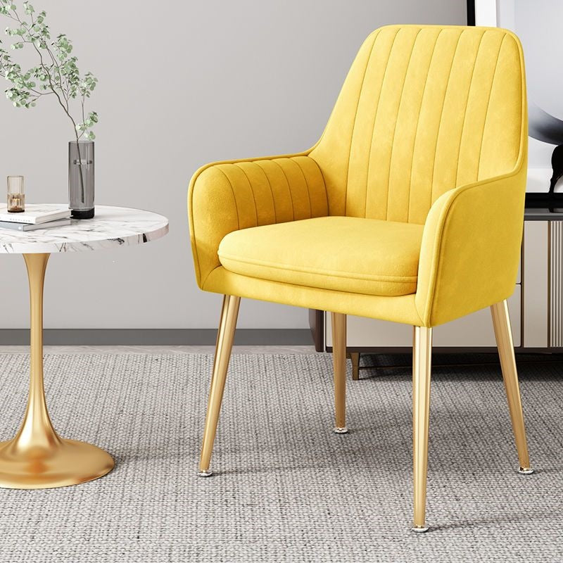 Modern Accent Chair with Gold Legs Kalsten