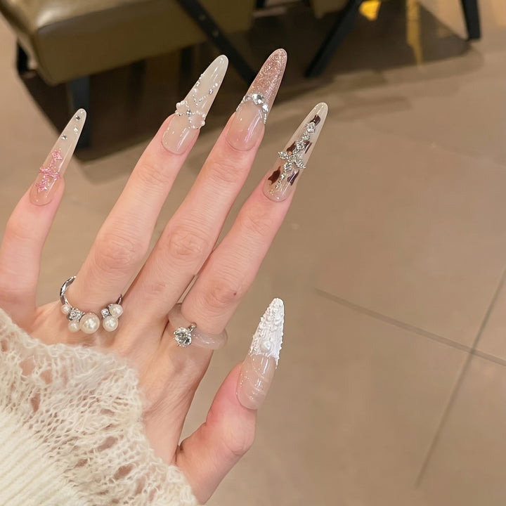 Glamorous Press-On Nail Art Kit with Innovative Design Elements Kalsten
