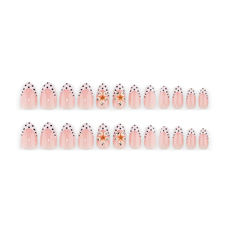 Art Nails in Elegant Flower and Dot Design Kalsten