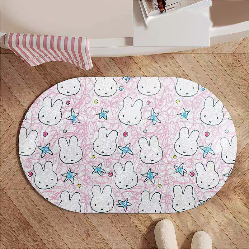 Playful Cartoon-Themed Bath Mat