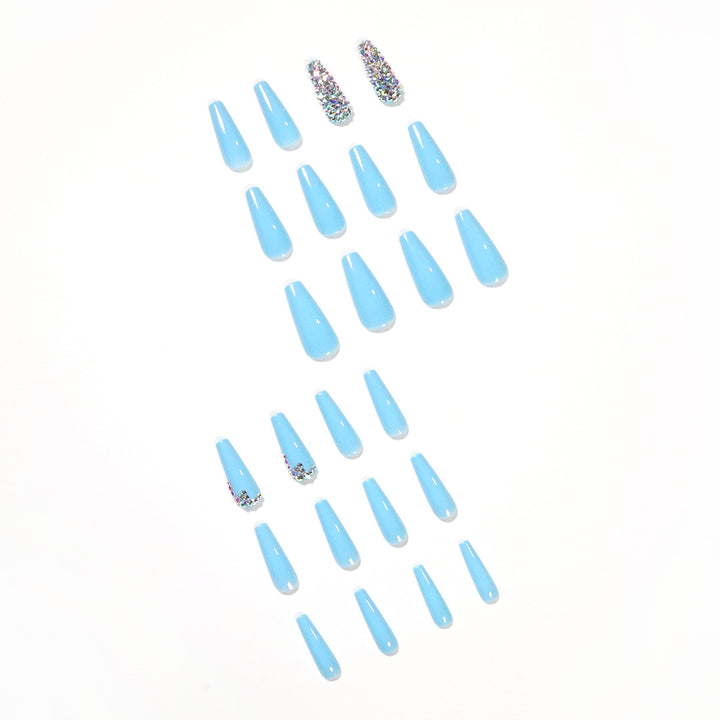 Artful Stiletto Nails with Radiant Rhinestone Accent Kalsten