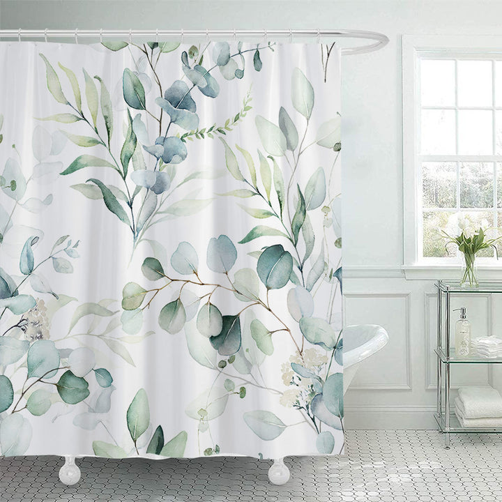 Tropical Botanical Shower Curtain Kalsten