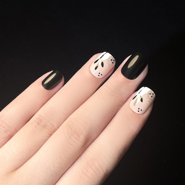 Artistic Floral and Glitter Press-On Nails Kalsten