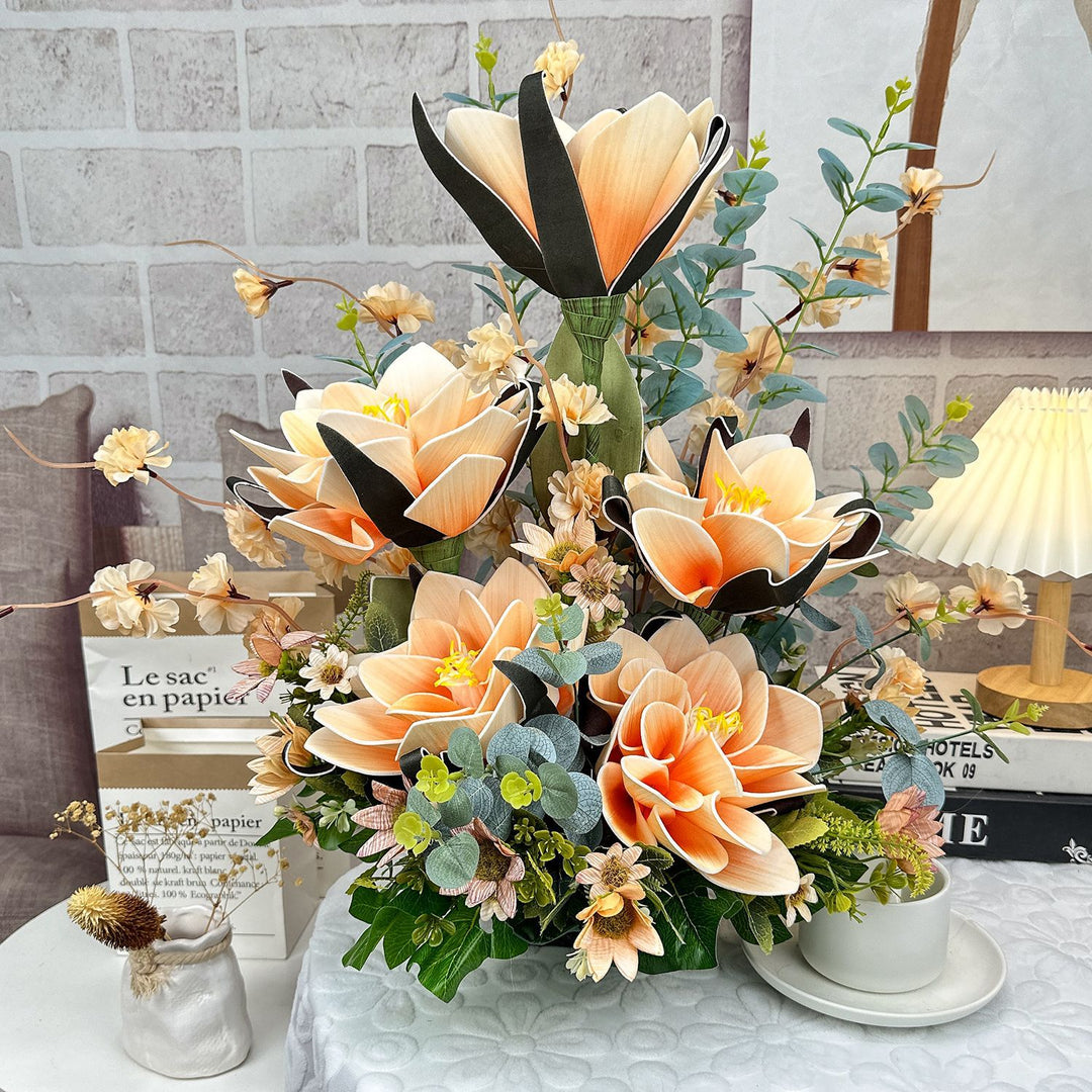 Elegant Lifelike Floral Centerpiece for Interior Decor
