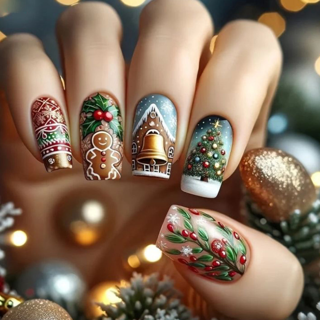 Holiday-Themed 3D Nail Art Extensions Kalsten