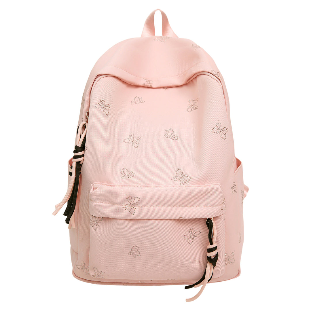 Butterfly Emblem Decorated Backpack Kalsten