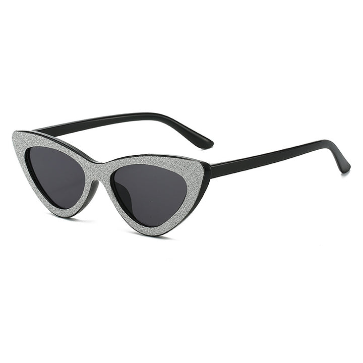 Ladies Cat-Eye Sunglasses with Glamorous Glitter Frame Kalsten