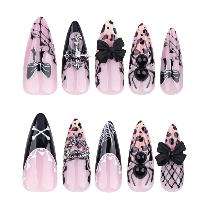Creative acrylic nails in elegant leopard design Kalsten