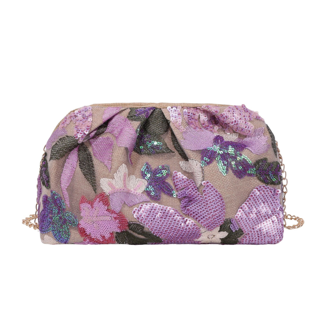WoElegant Floral Sequin Clutch Bag Kalsten