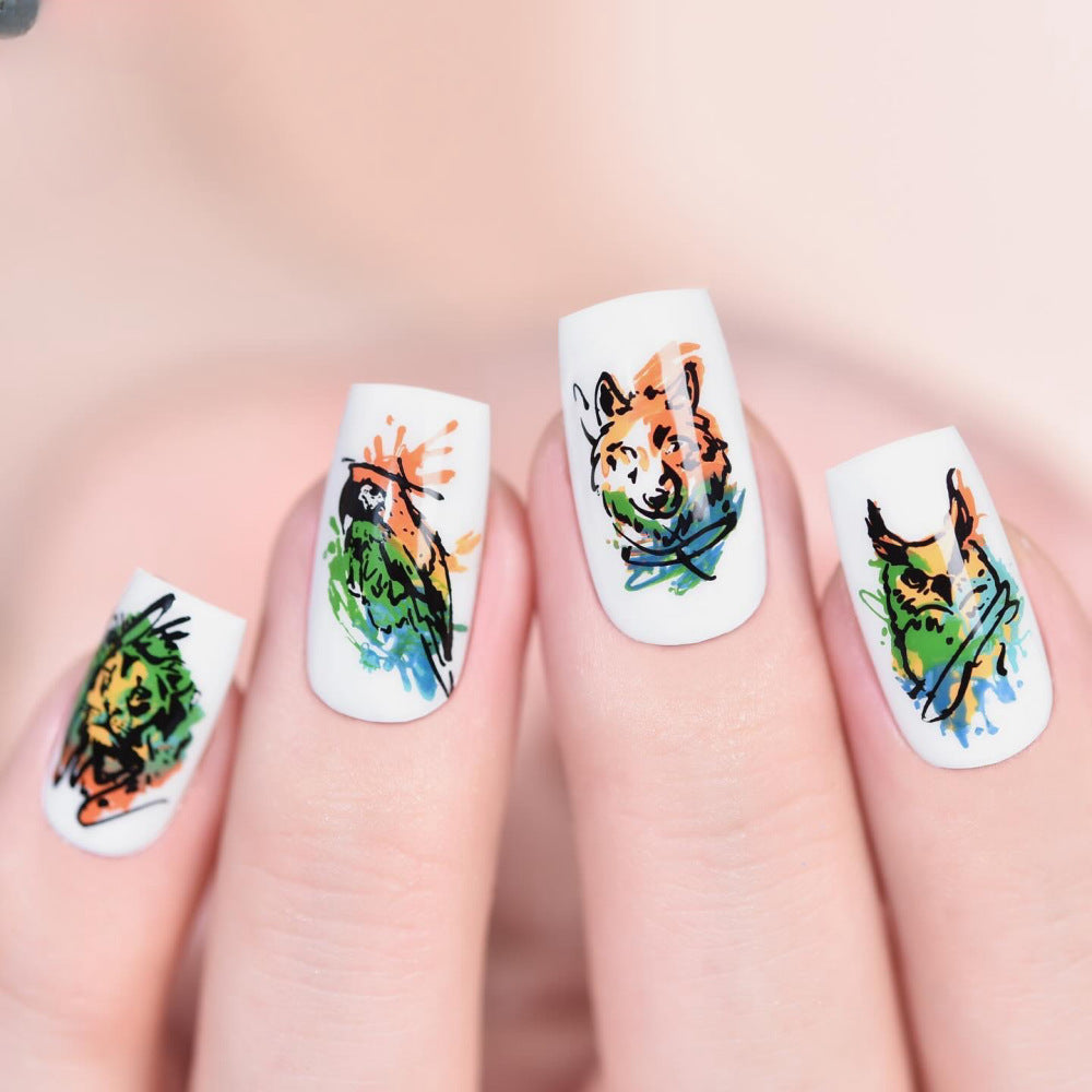 Artistic Animal Motif Press-On Nail Set Kalsten