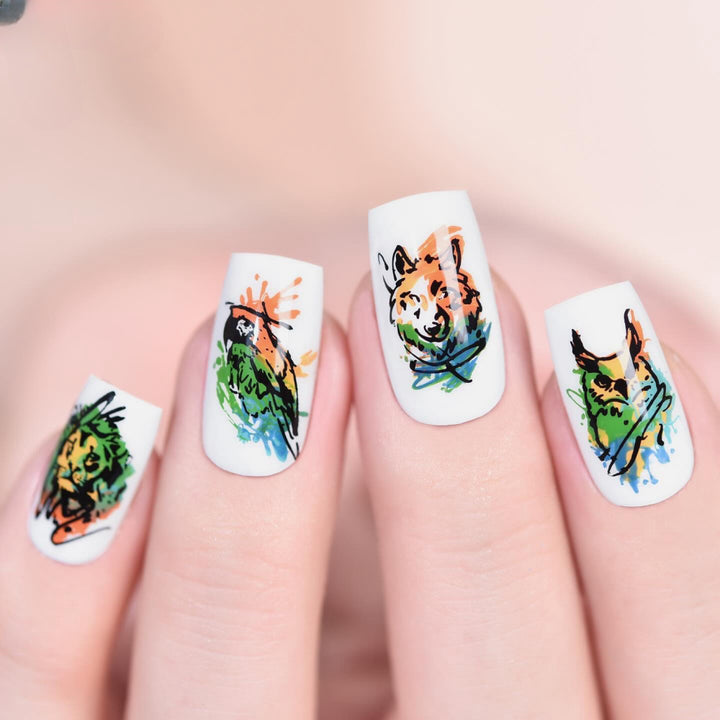 Artistic Animal Motif Press-On Nail Set Kalsten